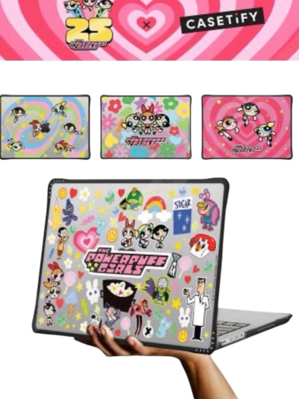 CASETiFY The Powerpuff Girls Stickermania Laptop Case MacBook Air 13” M2 M3 M5💕✨